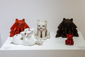 Ceramiczne koty autorstwa Anna Malickiej-Zamorskiej