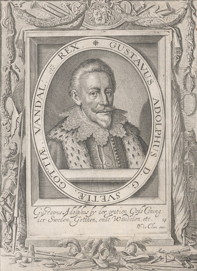 Nicolas de Clerc, „Portret Gustawa II Adolfa”, króla Szwecji, 1625, papier
