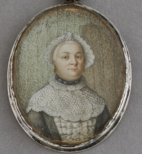 Daniel Chodowiecki, Portret pani M. C. Tieden, 1765, miniatura w srebrnej oprawie