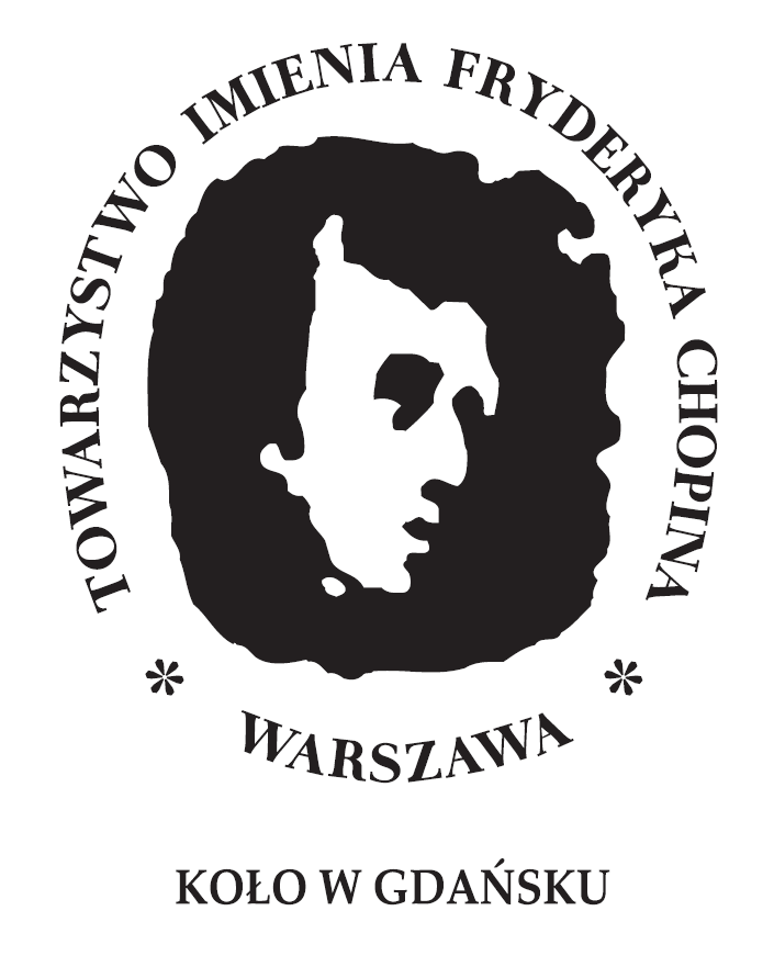 popiersie Fryderyka Chopina i napis Towarzystwo imienia Fryderyka Chopina. Warszawa. Koło w Gdańsku