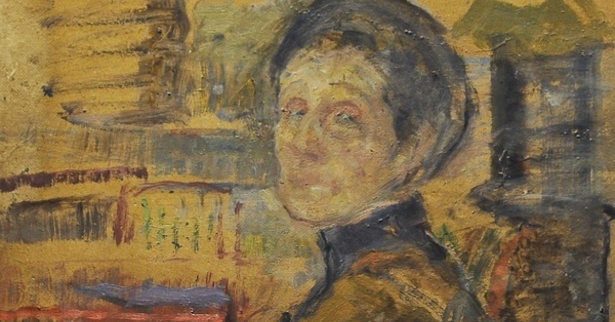 Olga Boznańska, Autoportret, ok. 1930 r., fragment