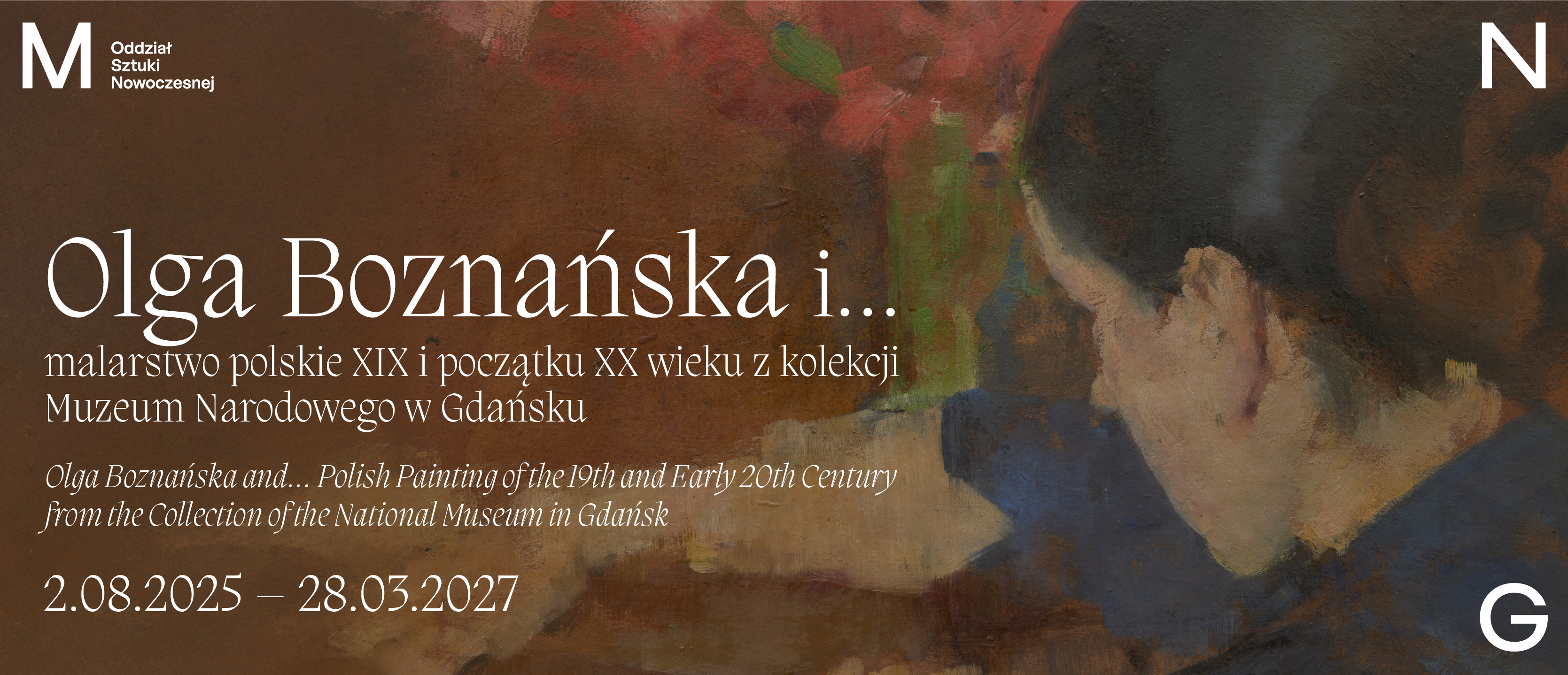 baner promujący wystawę; Olga Boznańska