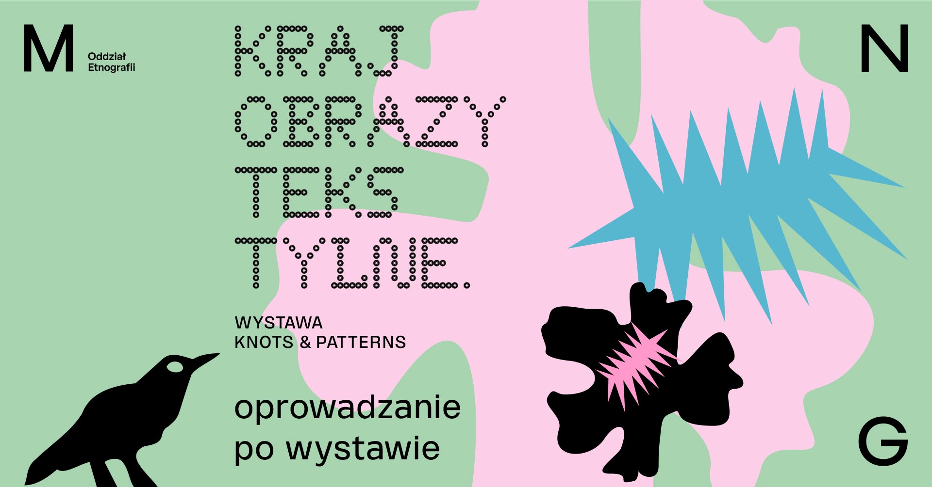 baner na tle grafiki do oprowadzania po wystawie